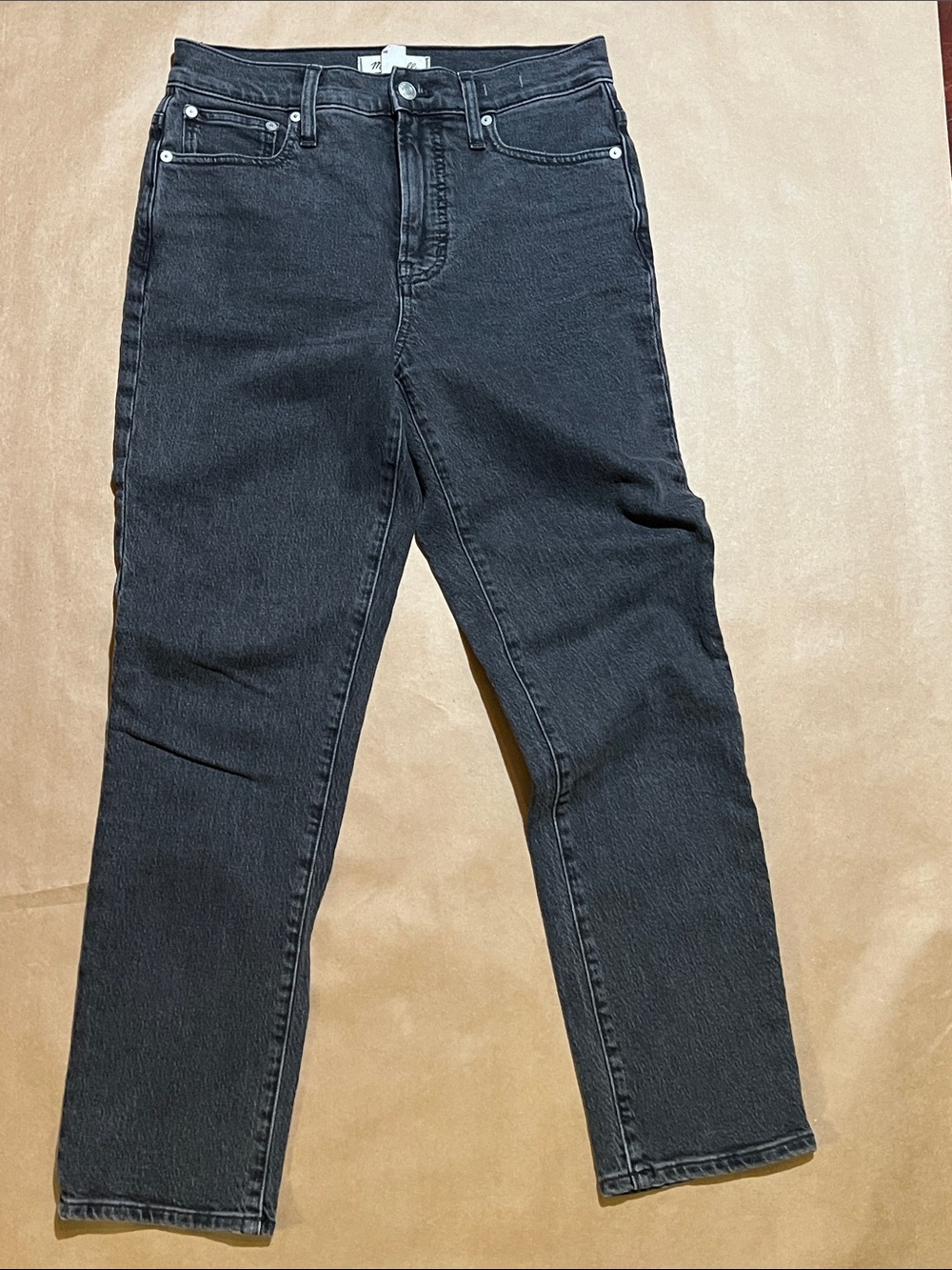 Madewell Black Straight-Leg High-Rise Jeans The Perfect Vintage Jeans